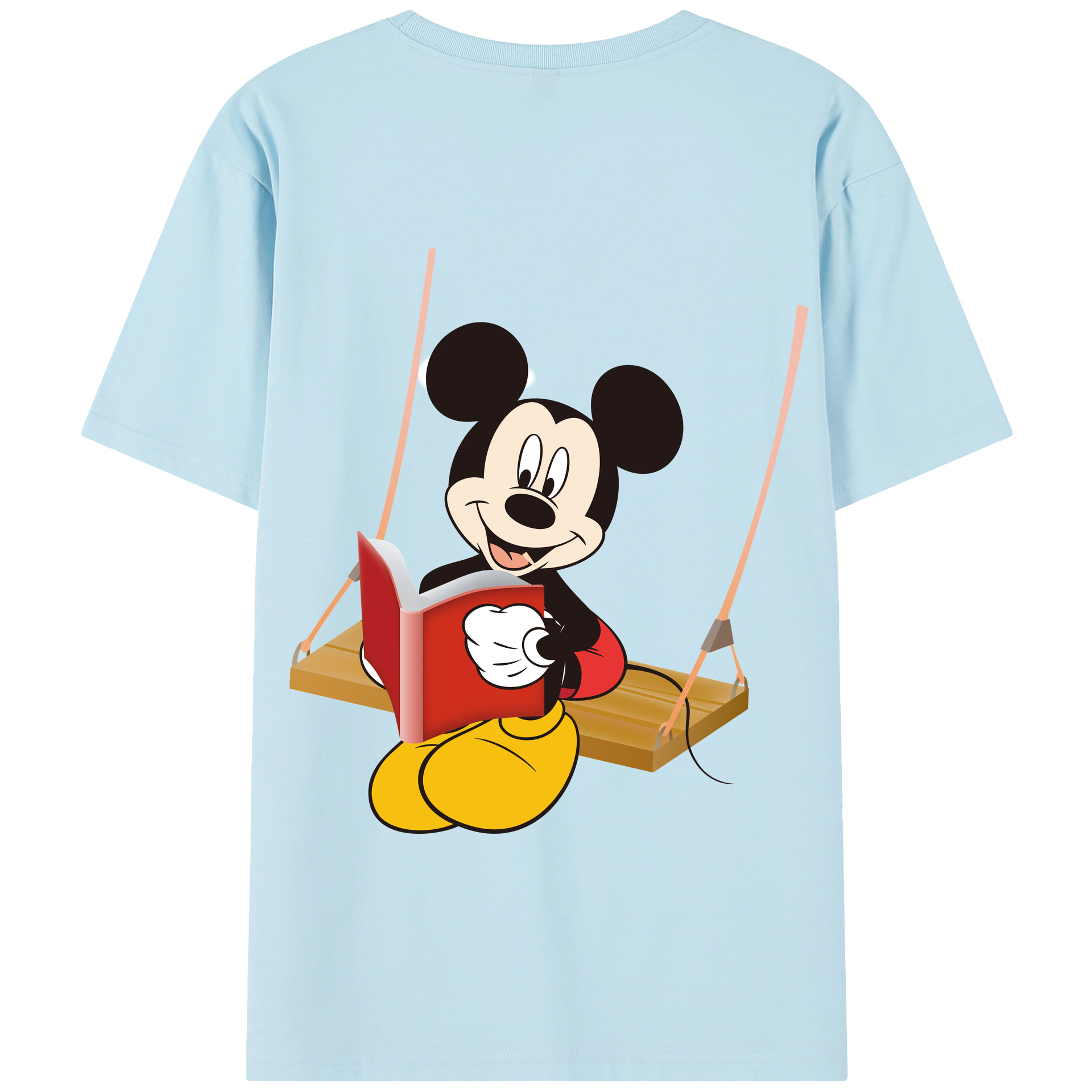 （画像用） ミッキーマウス Mickey Mouse 綿100％半袖Tシャツ（背面プリント）